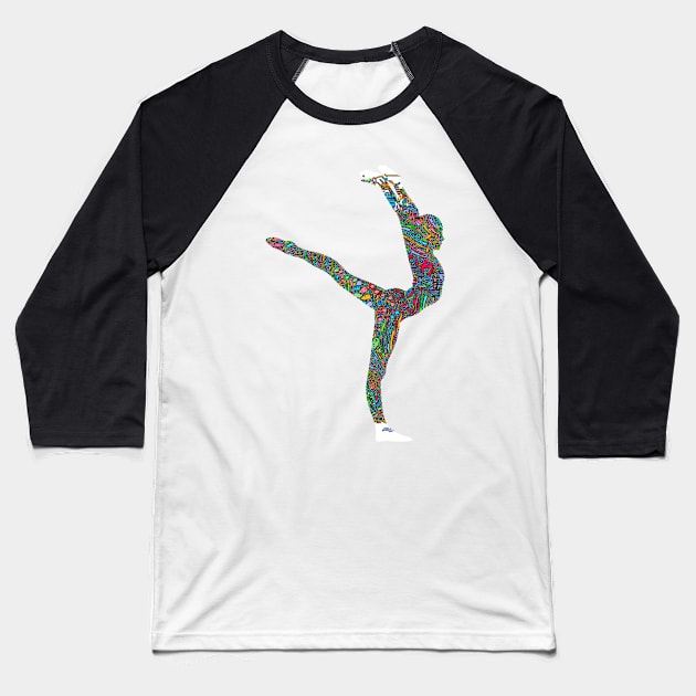 Ballerina Dancing Silhouette Tshirt Baseball T-Shirt by joyjeff